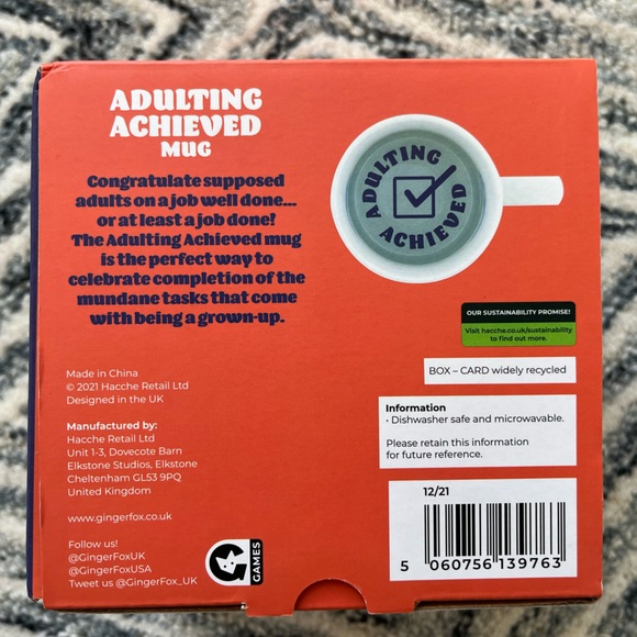 NWT UNCOMMON GOODS Adulting Archieved Mug - Hidden Message Inside - Picture 2 of 5